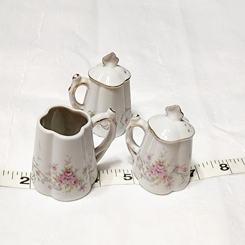 Vintage Lefton Handpainted Salt/Pepper Shaker, Toothpick Holder & Tray 1915N - Picture 5 of 11